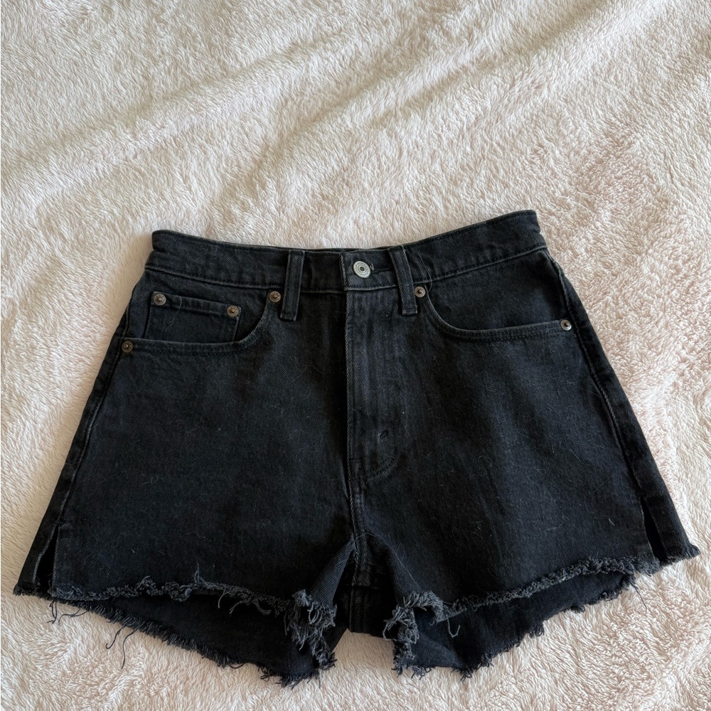 Abercrombie Curve Love Black Jean Shorts